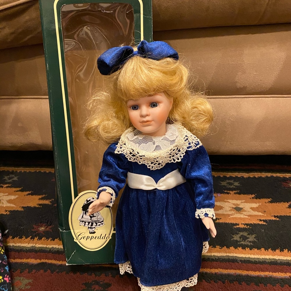 Vintage Geppeddo Porcelain Doll
